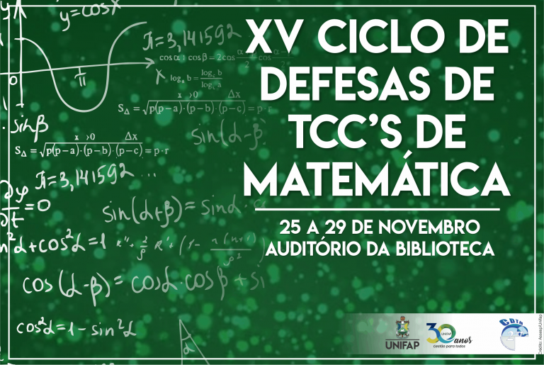 XV Ciclo de Defesas de TCC’s do Curso de Matemática inicia dia 25
