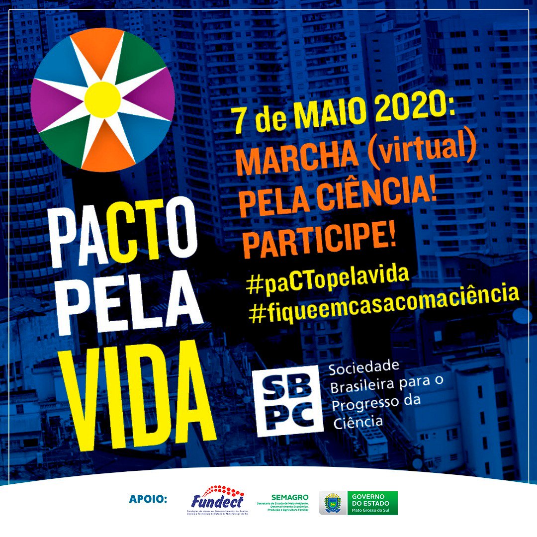 SBPC promove marcha virtual em defesa da Ciência no Brasil