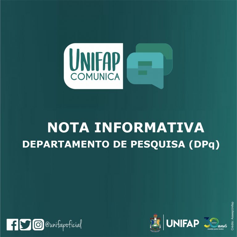 Comunicado DPq/UNIFAP sobre cotas de bolsas PROBIC e PIBIC