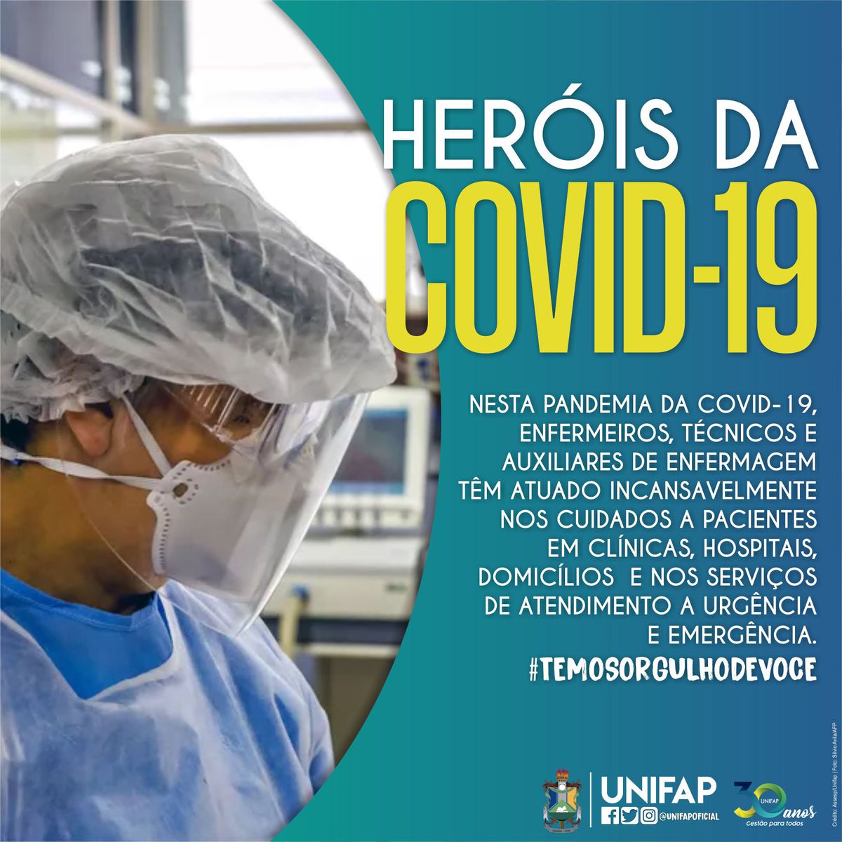 Ação “Heróis da COVID-19” presta homenagem aos profissionais da Enfermagem