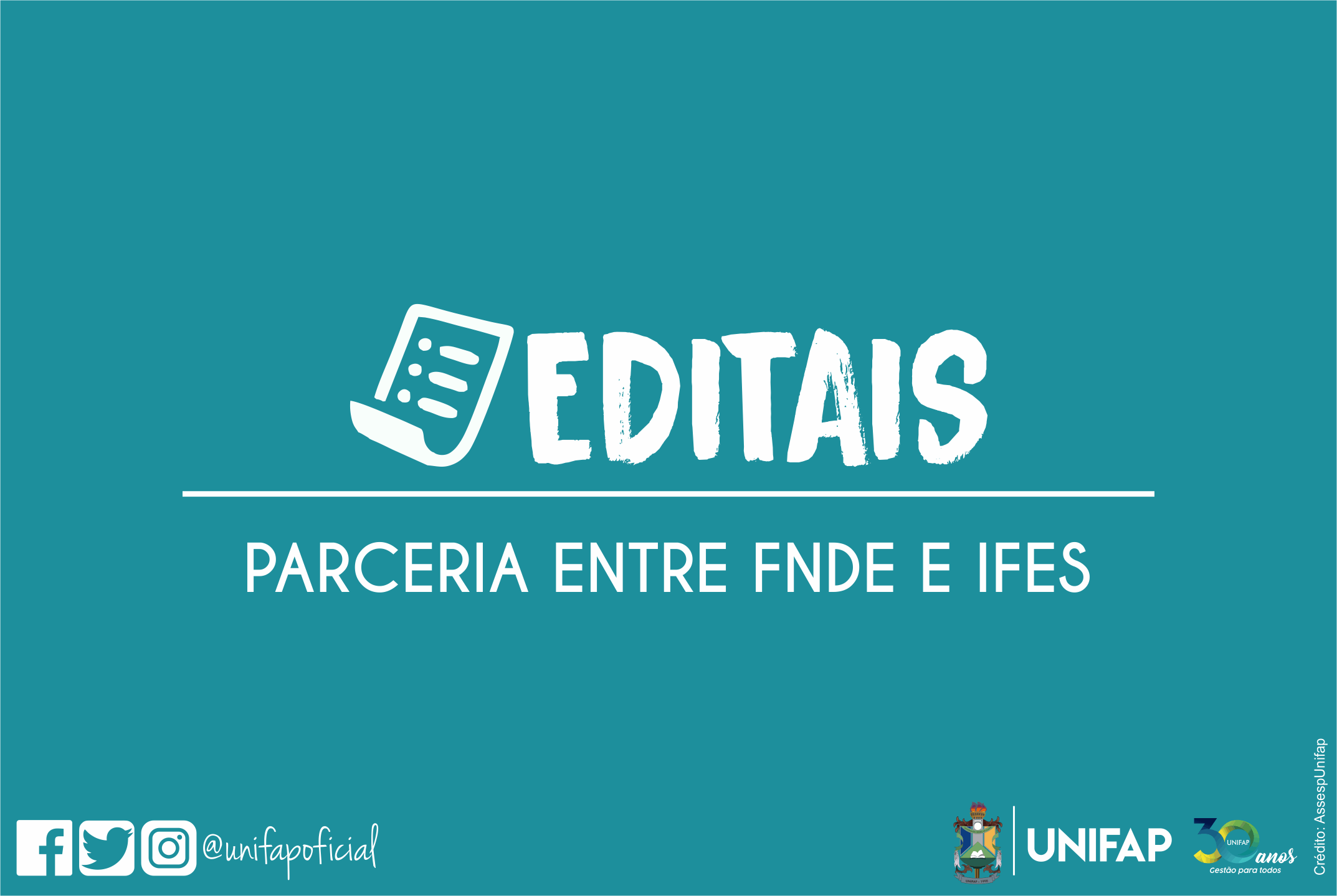 FNDE lança edital para habilitação de Ifes em propostas de pesquisa ensino e extensão.