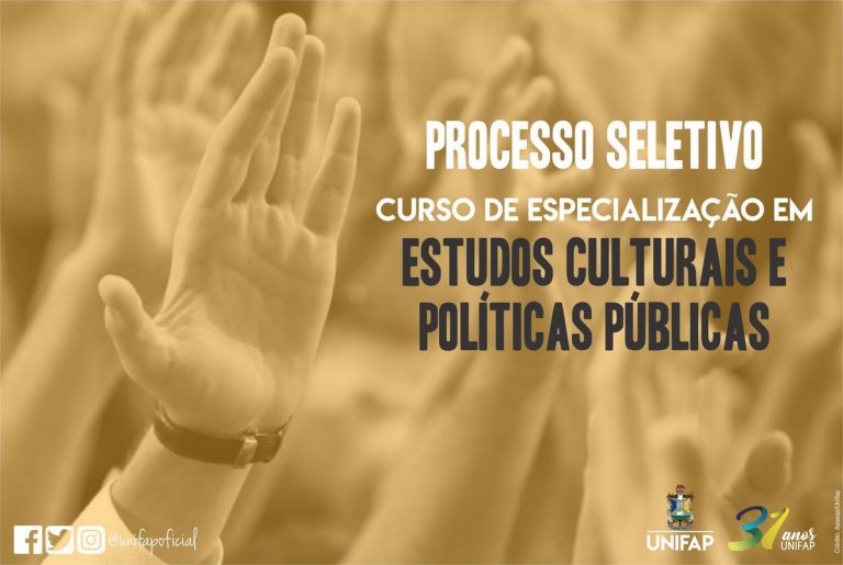 Abertas inscrições para o Curso de Especialização em Estudos Culturais e Políticas Públicas