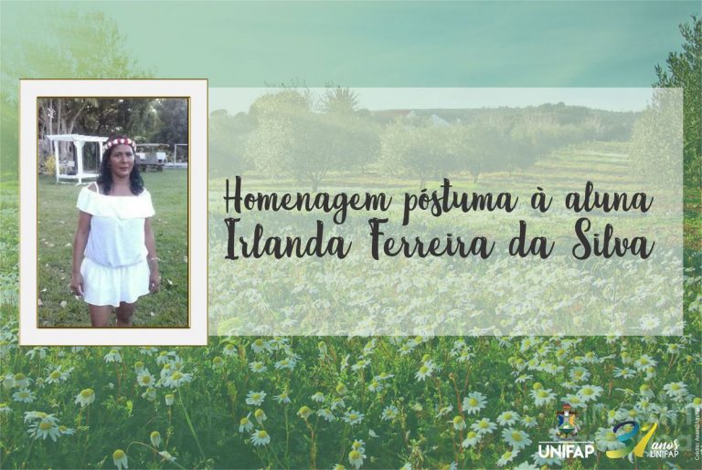 Nota de pesar pelo falecimento da aluna Irlanda Ferreira da Silva