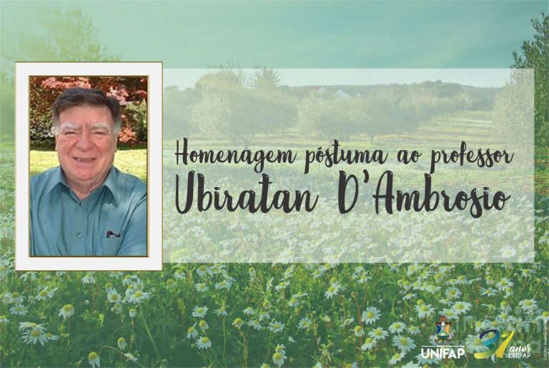 Nota de pesar pelo falecimento do professor Dr. Ubiratan D’ Ambrosio