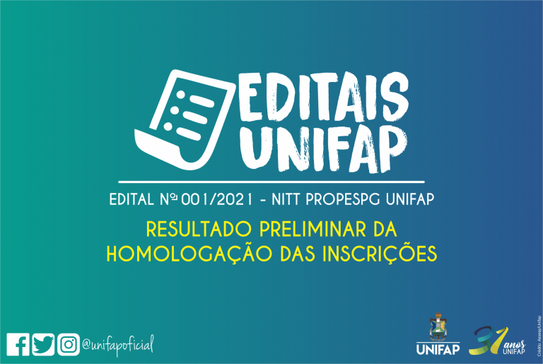 Bolsas do Edital NITT/PROPESPG/UNIFAP