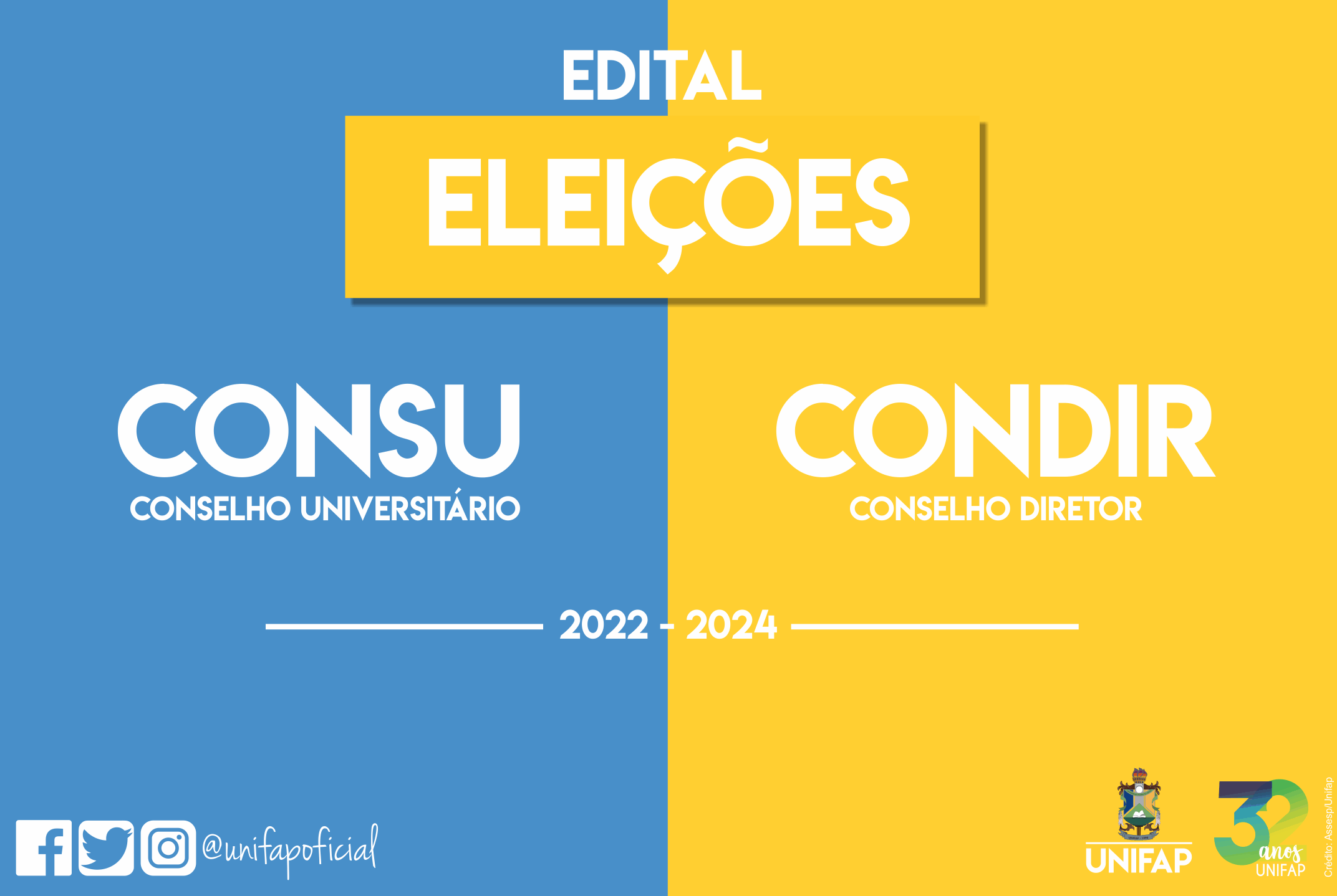 Comissão publica edital que rege o Processo Eleitoral para a escolha dos membros do Consu/Condir