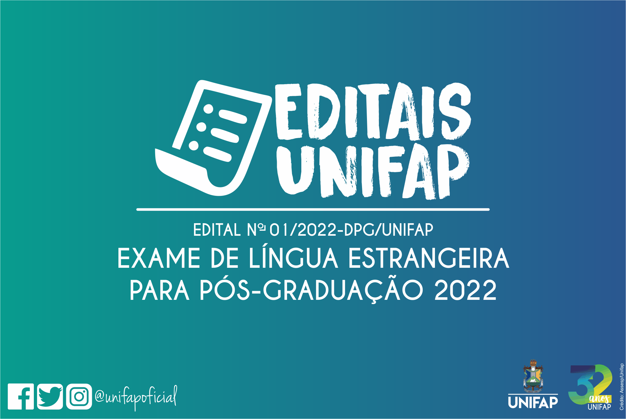 Abertas inscrições para o Exame de Língua Estrangeira para a Pós-graduação (Elep 2022)