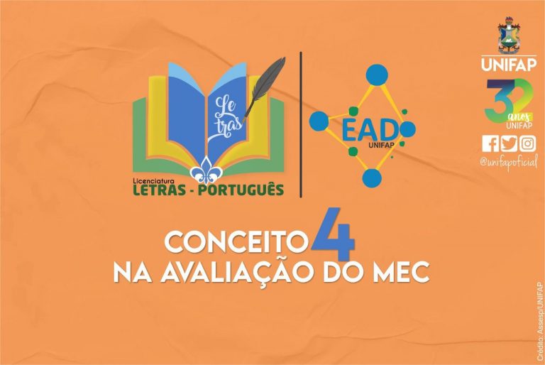 Licenciatura em Letras/Português EAD é conceito 4 em avaliação do MEC