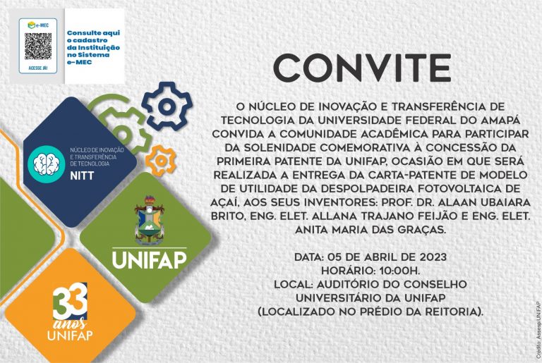 Solenidade comemora concessão da primeira patente da Unifap