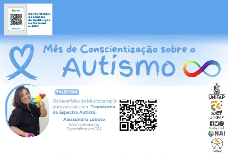 Os benefícios da musicoterapia para autistas é tema de palestra da Unifap