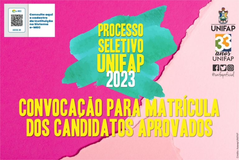 PS 2023: Unifap convoca aprovados e classificados para matrícula