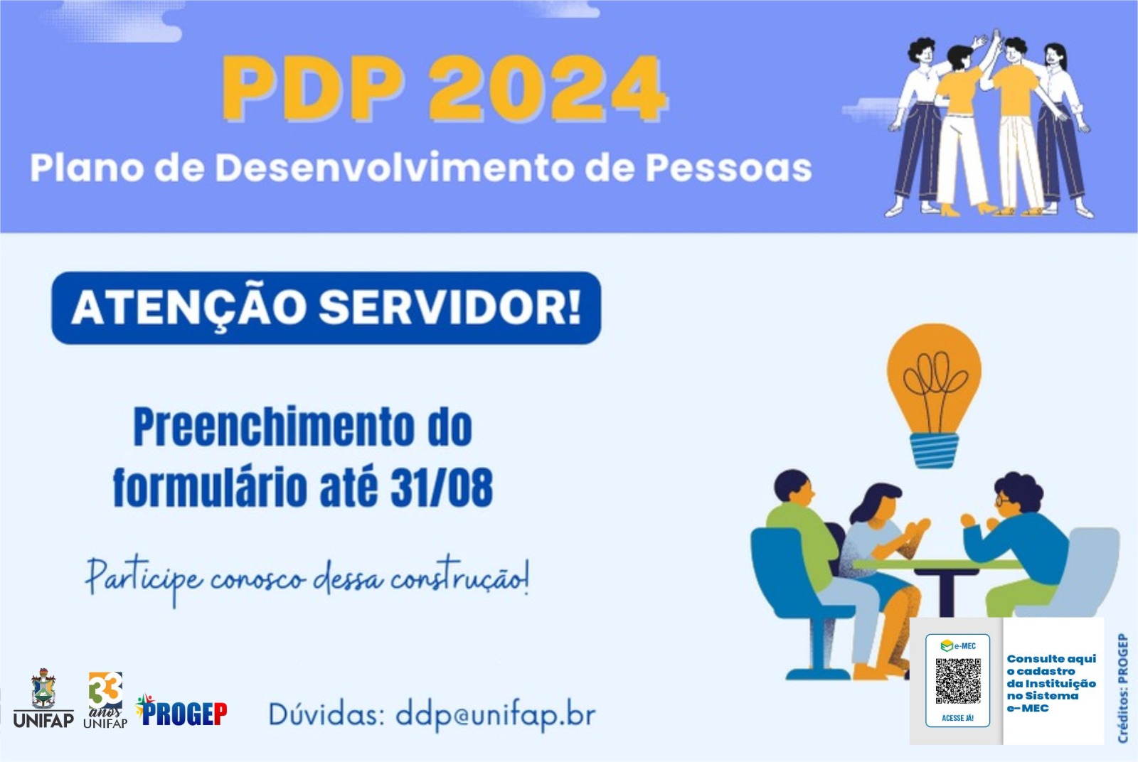 Último dia para servidores da Unifap preencherem formulário do Plano de Desenvolvimento de Pessoas 2024