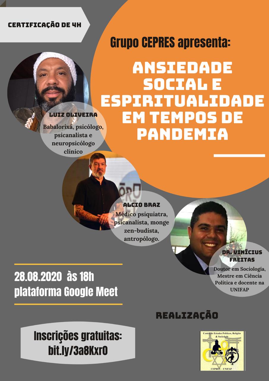 Você está visualizando atualmente Centro de Estudos promove live sobre ‘Ansiedade e Espiritualidade durante Pandemia’