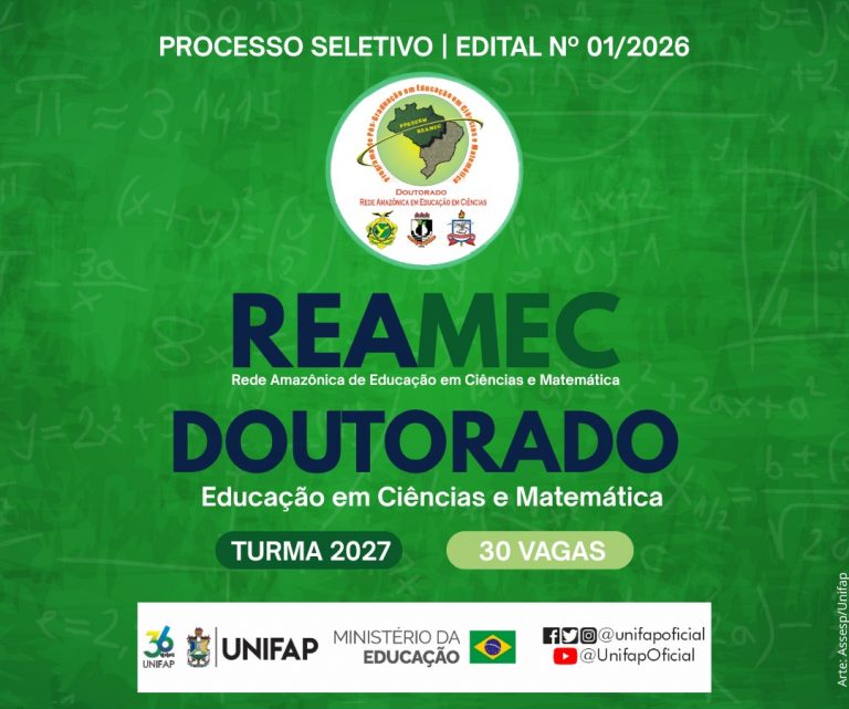 Leia mais sobre o artigo Doutorado em Educação em Ciências e Matemática seleciona alunos
