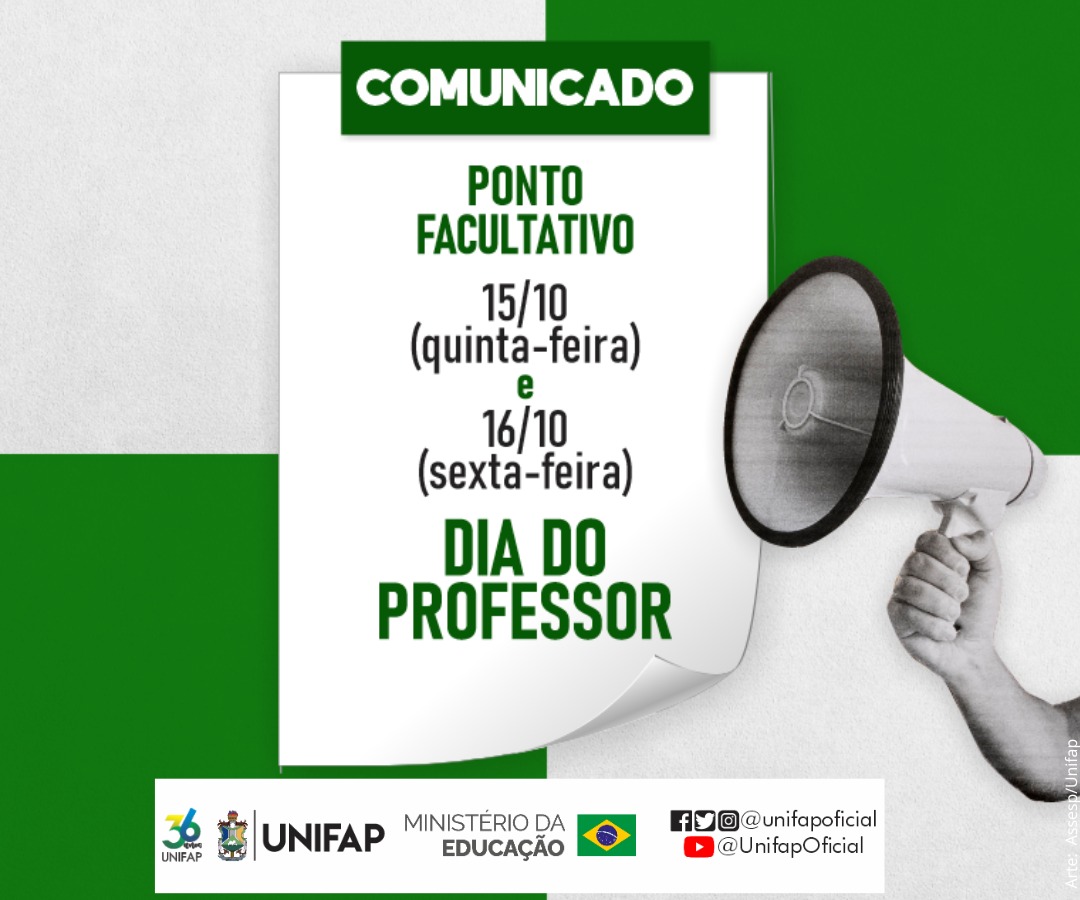 Você está visualizando atualmente Ponto Facultativo – Dia do Professor